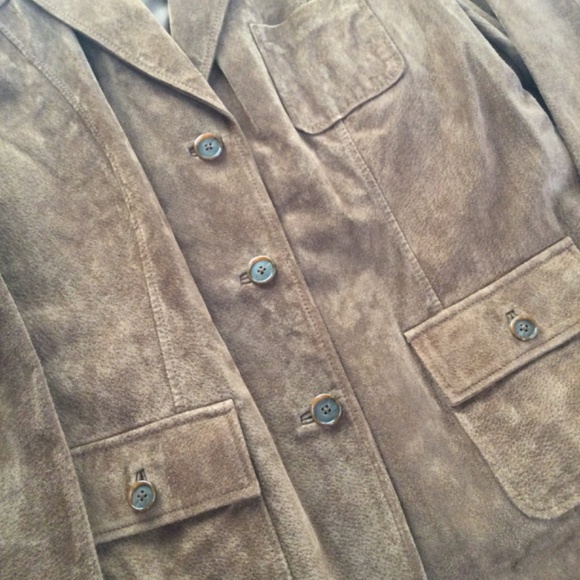 Style&CO. GENUINE LEATHER CARAMEL BLAZER From Macy’s - Picture 3 of 17